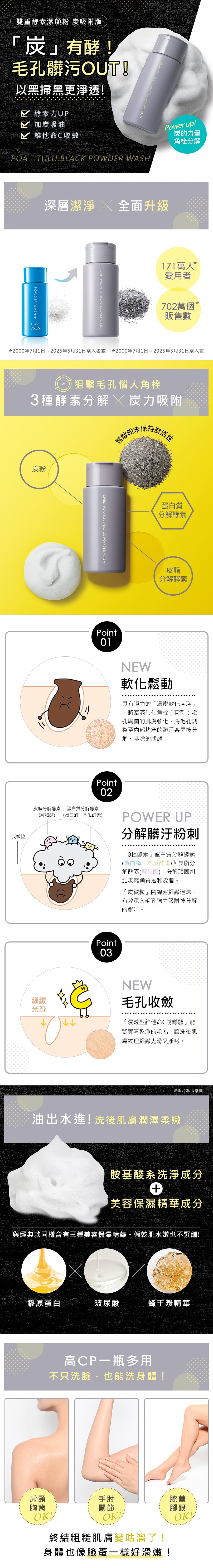 ORBIS雙重酵素潔顏粉-炭吸附版