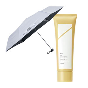 讓ORBIS擔任你的夏日專屬UV防衛隊！獻上「ORBIS極緻抗陽防曬水凝乳+輕量晴雨UV摺疊傘」具備頂規SPF 50+．PA++++防護力，臉部用也OK！擦上後彷如身體乳液般舒適，防水抗汗耐磨擦，面對戶外炎陽高溫也能自在不黏膩。再獻上晴雨都好用的UV摺疊傘，輕量好攜帶，隨時幫肌膚遮陽躲熱！2026/4/1~4/30，單筆消費滿6000元即可擁有1份，單筆限贈一份。數量有限，敬請把握！